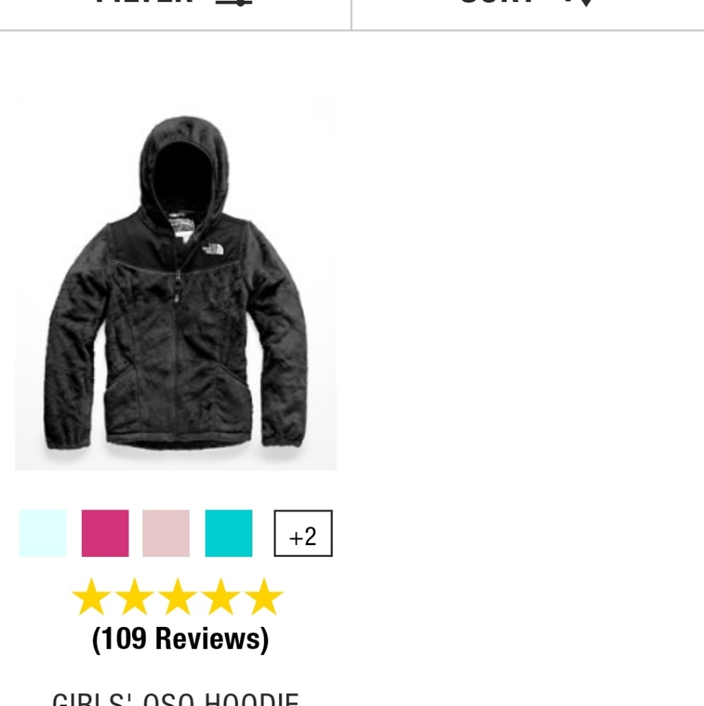 The North Face Girls Oso Hoodie/ZipUp TNF - Picture 4 of 5